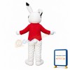 Cheerful Cartoon White Rabbit Mascot Costume