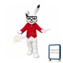 Cheerful Cartoon White Rabbit Mascot Costume