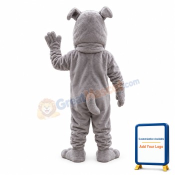 Howling Grey Bulldog Animal Mascot Costume