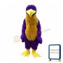 Big Purple Bird Long Fur Mascot Costume