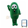 Cheering Cucumber Cartoon Mascot Costume