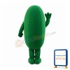 Cheering Cucumber Cartoon Mascot Costume