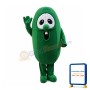 Cheering Cucumber Cartoon Mascot Costume