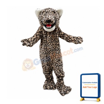 Surprised Leopard Mascot Costume