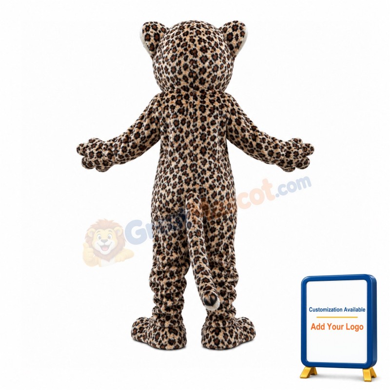 Surprised Leopard Mascot Costume