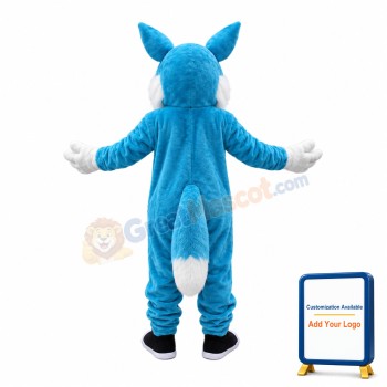 Blue Husky Dog Mascot Costume