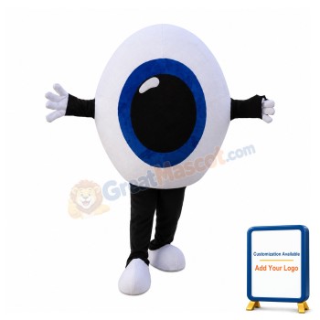 Huge Blue Eyeball Mascot Costume