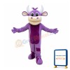 Big Mouth Purple Bull Mascot Costume