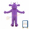 Big Mouth Purple Bull Mascot Costume