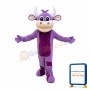 Big Mouth Purple Bull Mascot Costume