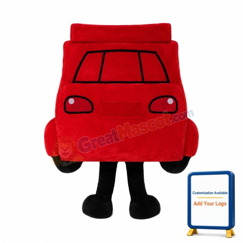 Adult Cartoon Red Car Lightning McQueen Mascot Costume