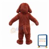 Naughty Brown Dog Long Fur Mascot Costume