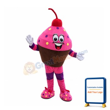 Huge Cartoon Cupcake Mascot Costume For Female