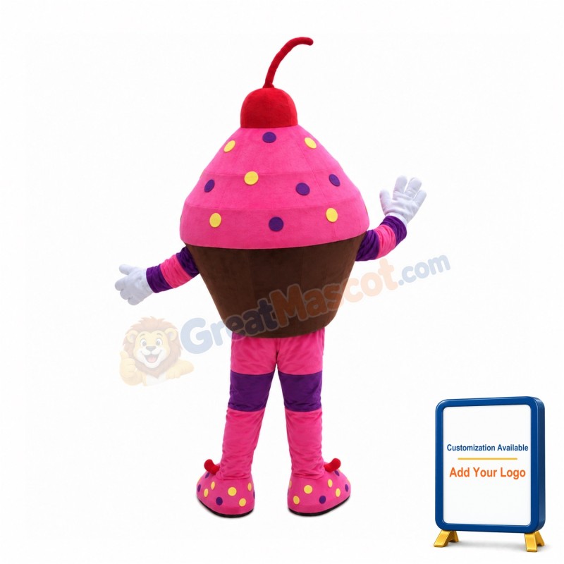 Huge Cartoon Cupcake Mascot Costume For Female