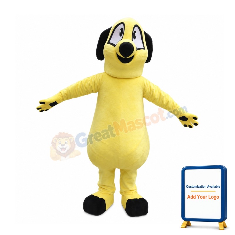 Lovely Cartoon Yellow Weasel Mascot Costume