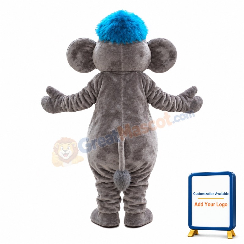 Angry Mammoth Elephant Mascot Costume
