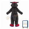 Courageous Gray Wolf Pilot Mascot Costume