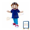 Courageous Pilot Boy Mascot Costume