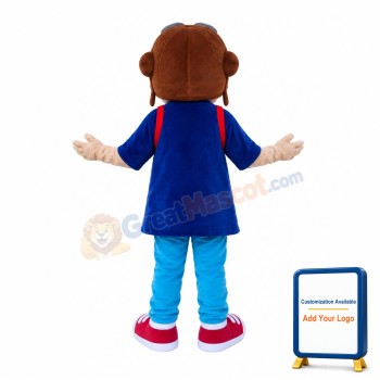 Courageous Pilot Boy Mascot Costume