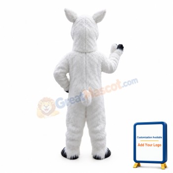 Little White Sheep Long Wool Mascot Costume