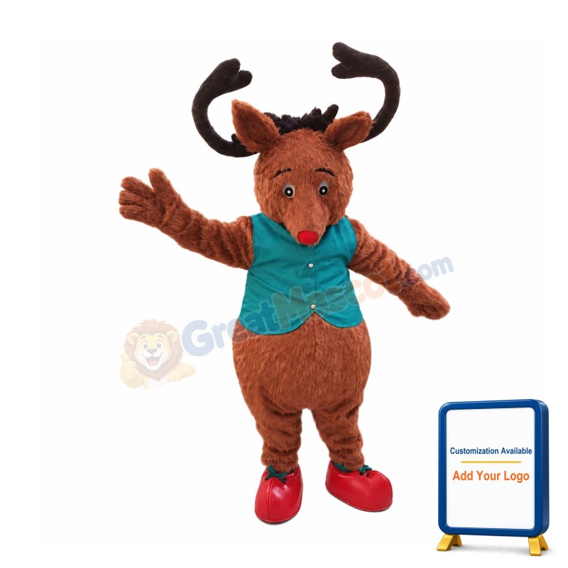 Little Red Deer Mascot Costume