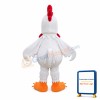 Deluxe White Rooster Mascot Costume