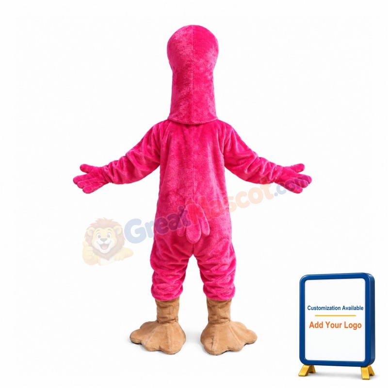 Rose Red Flamingo Mascot Costume