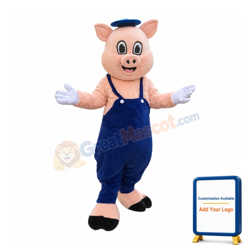 Cheerful Cartoon Practical Pig Mascot Costume