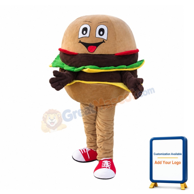Huge Cartoon Cheeseburger Mascot Costume