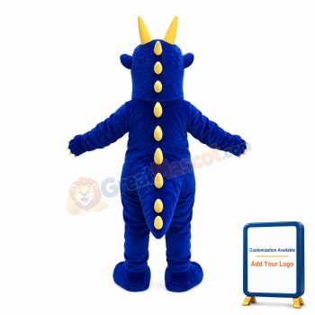 Fierce Blue & Yellow Flying Dragon Mascot Costume