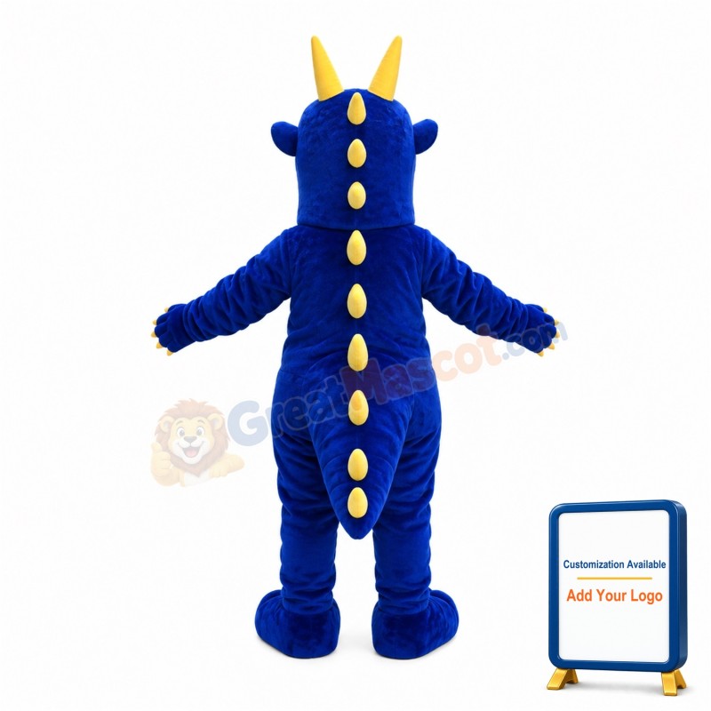 Fierce Blue & Yellow Flying Dragon Mascot Costume