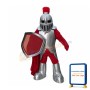 Silver & Red Armor Knight Mascot Costume