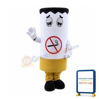 No Smoking Advertising Uncomfortable Cigarette Mascot Costume