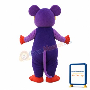 Purple Mouse Pilot Mascot Costume