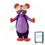 Purple Mouse Pilot Mascot Costume