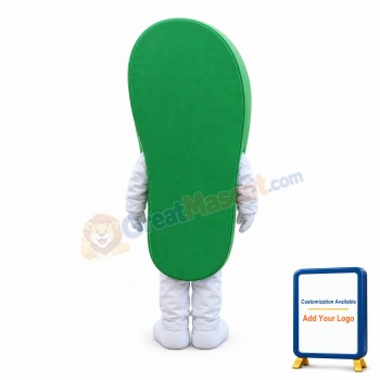Sad Green Flip Flop Mascot Costume