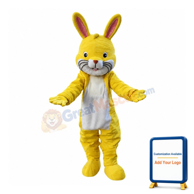 Cute Baby Yellow Rabbit Mascot Costume