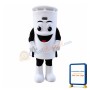 Adult Cartoon White Trash Can Mascot Costume