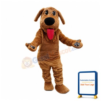 Lively Golden Dog Mascot Costume