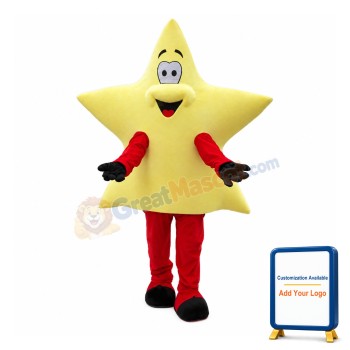 Cheerful Star Cartoon Mascot Costume
