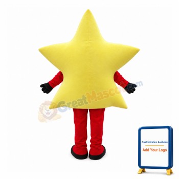 Cheerful Star Cartoon Mascot Costume