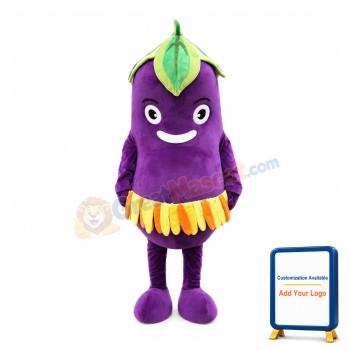 Naughty Cartoon Eggplant Mascot Costume 
