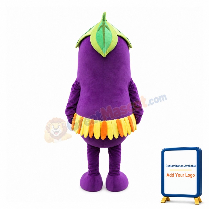 Naughty Cartoon Eggplant Mascot Costume