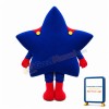 Adult Cartoon Blue Star Superhero Mascot Costume