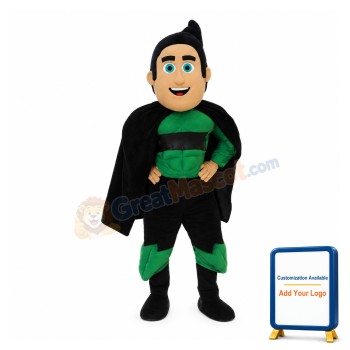 Green Superhero Mascot Costume