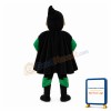 Green Superhero Mascot Costume