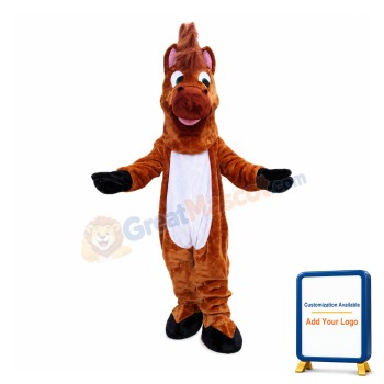 Lovely Brown Horse Mascot Costume