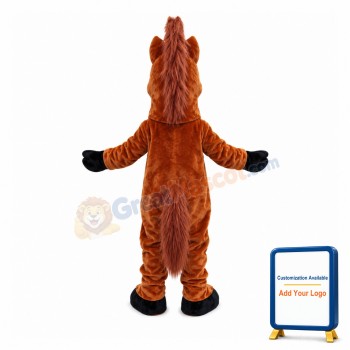 Lovely Brown Horse Mascot Costume