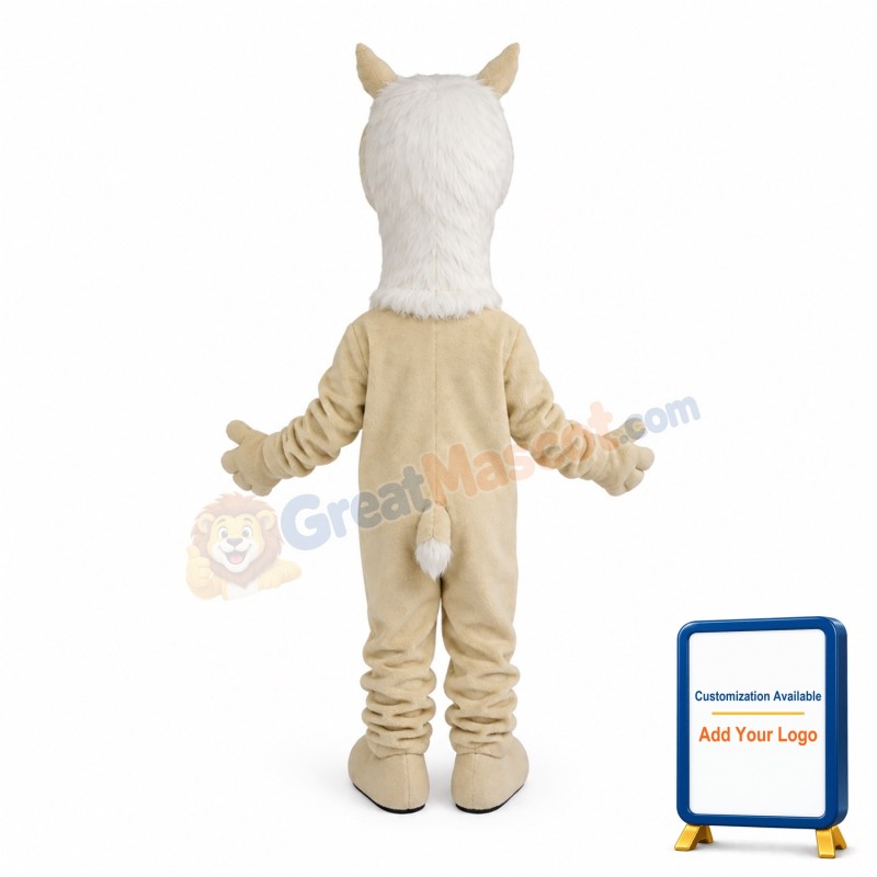 Beige Horse Animal Mascot Costume