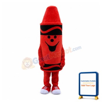 Huge Cartoon Red Crayola Crayon Mascot Costume